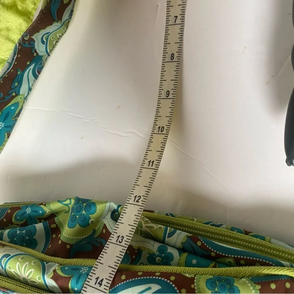 Ju Ju Be Diaper Bag Green Blue Brown Paisley Floral Design